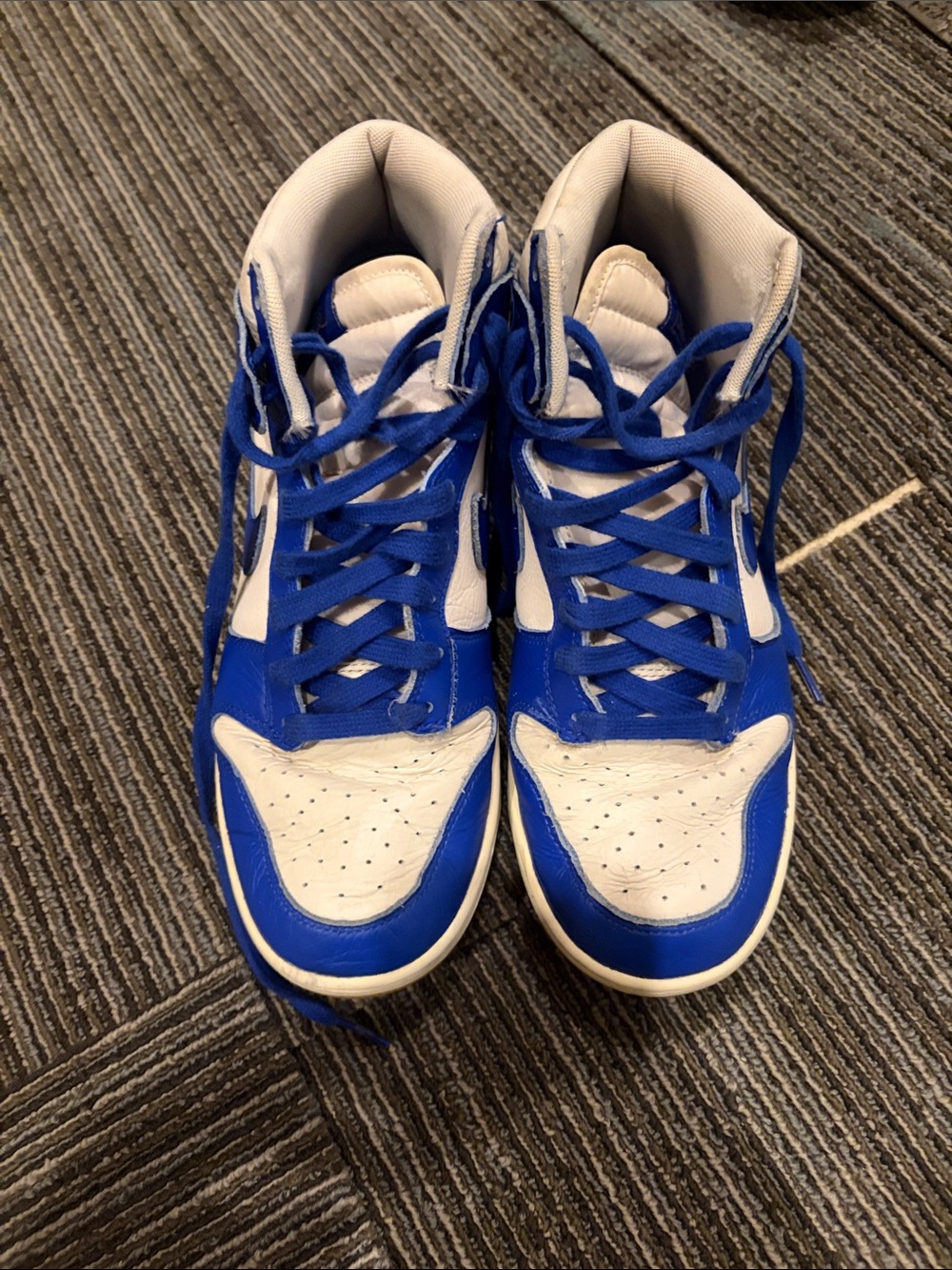 Nike High-Top Sneakers in Blue and White
